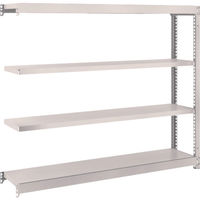 TRUSCO スチールラック M1.5型軽中量棚 1460×295×H1200 4段連結 ネオグレー M1.5-4534B NG（直送品）