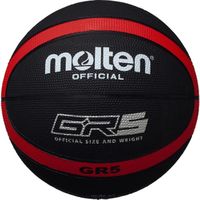 モルテン(molten) GR5 ゴムバスケットボール 5号球 ブラック×レッド BGR5KR BGR5KR 1個（直送品）