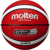 モルテン GR5 ゴムバスケットボール5号球 レッド×ホワイト BGR5RW 1個