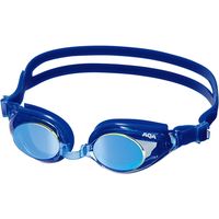 ＡＱＡ（エーキューエー） ユニセックス スイミングゴーグル ウォーターランナーＦＩＴ２ミラー KM1631 ブルーミラー(2000)  5個（直送品）