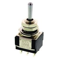 knitterーswitch トグルスイッチ， DPDT， パネルマウント， OnーOnーOn， MTA 206 PA 1個（直送品）