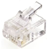 MH Connectors RJ14モジュラージャック， オス， RJ14コネクタ， ケーブルマウント， MHRJ116P4CR（直送品）