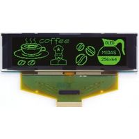 3.12インチ パッシブマトリクス 有機EL ディスプレイ 緑， ， 256 x 64 TAB MCOT256064BA-GM 1個（直送品）