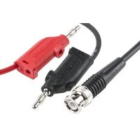 Schutzinger 同軸テストリード， 黒 ， 赤， 1m RS KO 89-58 / 100 SW 1個（直送品）