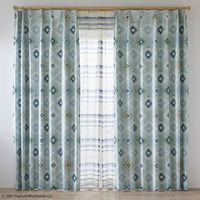 スミノエ PEANUTS セミオーダー カーテン コーストライフ 1800×2500mm ブルー 1セット(2枚入)（直送品）