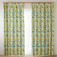 スミノエ PEANUTS セミオーダー カーテン キャンプレモン イエロー 幅1600mm