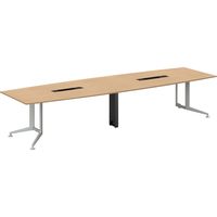 【組立設置込】コクヨ WT-400 抗菌 ボート形 コンセント 幅3600×奥行1200mm W40-BP3612CV-S1U11 1台（直送品）