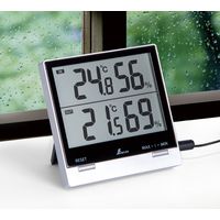 シンワ測定 デジタル温湿度計 Smart C 最高・最低 室内・室外防水外部センサー 73120 1個