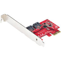 2ポート増設SATAカード - 6Gbps　2P6G-PCIE-SATA-CARD　1個　StarTech.com（直送品）