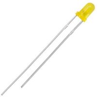LED， 黄， スルーホール実装， 3 mm 砲弾型 (Tー1)， Lー132XYD 1ロット(100個)（直送品）