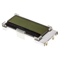 Midas 液晶モノクロディスプレイ 半透過型 英数字 黄緑， 2列16文字x16 char MCCOG21605B6W-SPTLYI 1個（直送品）