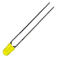 LED， 黄， スルーホール実装， 3 mm 砲弾型 (Tー1)， Lー937YYD 1ロット(50個)（直送品）