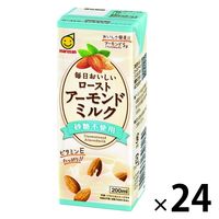 マルサンアイ 毎日おいしいローストアーモンドミルク 砂糖不使用 200ml 1箱（24本入）