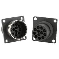 イートン・エレクトリック・ジャパン Souriau 丸型コネクタ， 12極， フランジマウント， UTG01412PH 1個（直送品）