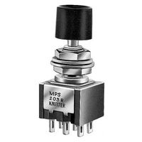 knitterーswitch 押しボタンスイッチ， モーメンタリ， ブッシュ， 双極双投(DPDT)， MPS 203 R 1個（直送品）