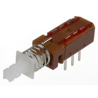 押しボタンスイッチ， ラッチ， PCB， 双極双投(DPDT)， MPBSー22H01ーLFー14 1ロット(5個)（直送品）