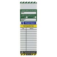 安全チェックリスト， 足場警告タグ Brady 緑地に黒、白、黄 言語:英語 LAD-GB-EITL-12-10 1袋(10個)（直送品）