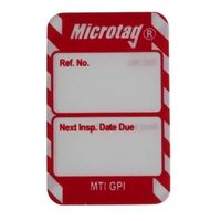 日本ブレイディ マイクロタグ Brady 赤地に白 言語:英語 MIC-MTI-GPI-RD-20 1袋(20個)（直送品）
