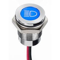 APEM 車載インジケータランプ， 12V dc， 青， 実装ホールサイズ:14mm， Q14F5CXXB12Eー0AJ 1個（直送品）