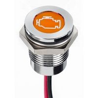 APEM 車載インジケータランプ， 12V dc， オレンジ， 実装ホールサイズ:14mm， Q14F5CXXO12Eー040 1個（直送品）