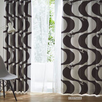 スミノエ PEANUTS セミオーダー カーテン サーフィンスヌーピー 1100×2450mm ブラック 1セット(2枚入)（直送品）