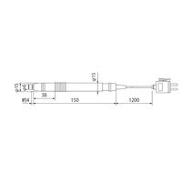 チノー 表面温度測定用K熱電対温度センサ YC510-06K 1本（直送品）