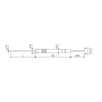 チノー 速感形測温抵抗体温度センサ YR520-123 1本（直送品）