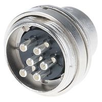 Franz Binder DINプラグ 6極 オス パネルマウント 09.0323.00.06 1個（直送品）