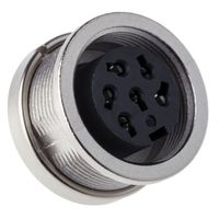 Franz Binder 丸型コネクタ， 6極， ミニチュア， パネルマウント， 09ー0324ー00ー06 1個（直送品）
