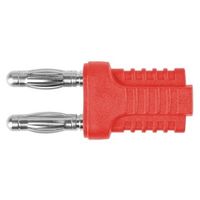 Schutzinger バナナプラグ オス 赤， KURZ 10ー4 IG MB Ni / RT 1個（直送品）