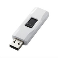 スライド式USB2.0メモリ 8GB ホワイト（わけあり品）