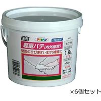 アサヒペン 軽量パテ内外部用 1.8L (6個セット) 9500300 1セット(6個)（直送品）