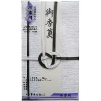 スズキ紙工 金封 弔事 新檀紙 耳銀黒白7本 短冊入 ス-5334 10枚（直送品）