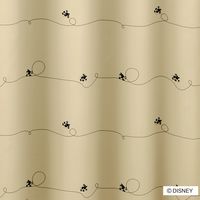 スミノエ DISNEY セミオーダー カーテン ミッキー ライン 3000×1300mm ベージュ １セット(2枚入)（直送品）