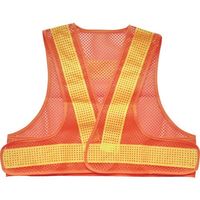 トラスコ中山 TRUSCO メッシュ安全ベスト ショート丈 オレンジ*イエロー 着丈420mm TMVS-OY 1着 257-2687（直送品）
