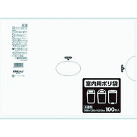 日本サニパック サニパック　K-13　室内用ポリ袋　半透明　10L（100枚/袋） K-13 1セット（5袋） 783-9227