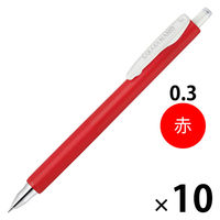 ゲルインクボールペン サラサナノ 0.3mm 赤 10本 JJH72-R ゼブラ