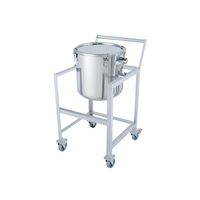 MONOVATE ステンレス鏡板型クリップ式密閉容器 45L 架台付(取っ手・蓋置付) DT-CTH-ASCC-39 1個（直送品）