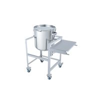 MONOVATE ステンレス鏡板型バンド式密閉容器 100L 架台付(作業台付) DT-CTL-ASCB-47H 1個 64-5068-10（直送品）