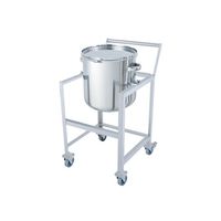 MONOVATE ステンレス鏡板型バンド式密閉容器 45L 架台付(取っ手・蓋置付) DT-CTL-ASCC-39 1個（直送品）