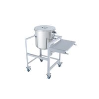 MONOVATE ステンレス鏡板型汎用容器 35L 架台付(作業台付) DT-ST-ASCB-36 1個 64-5068-24（直送品）