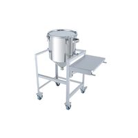 MONOVATE ステンレスホッパー型クリップ式密閉容器 80L 架台付(作業台付) HT-CTH-ASCB-47 1個（直送品）