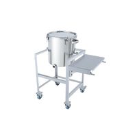 MONOVATE ステンレス片テーパー型クリップ式密閉容器 65L 架台付(作業台付) KTT-CTH-ASCB-43 1個（直送品）