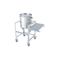 MONOVATE ステンレス片テーパー型バンド式密閉容器 100L 架台付(作業台付) KTT-CTL-ASCB-47H 1個（直送品）