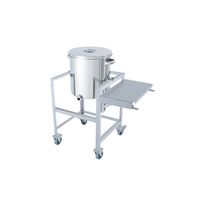 MONOVATE ステンレス片テーパー型汎用容器 80L 架台付(作業台付) KTT-ST-ASCB-47 1個 64-5069-43（直送品）