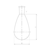 旭製作所 石英ナス形フラスコ スリ付 300mL 1102-04 1個 64-5087-29（直送品）