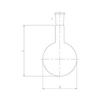 旭製作所 石英丸底フラスコ スリ付 1110 64-5087