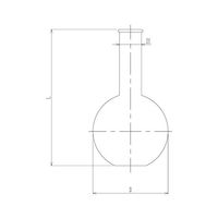旭製作所 石英平底フラスコ リム付 300mL 1124-300 1個 64-5087-52（直送品）