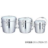 ホクリク総業 18-8 二重保温食缶クリップ付 6L 1個 64-5405-71（直送品）