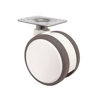 東海キャスター 双輪キャスター φ50 自在 プレート式 FW050F46X35 1個 64-6446-59（直送品）